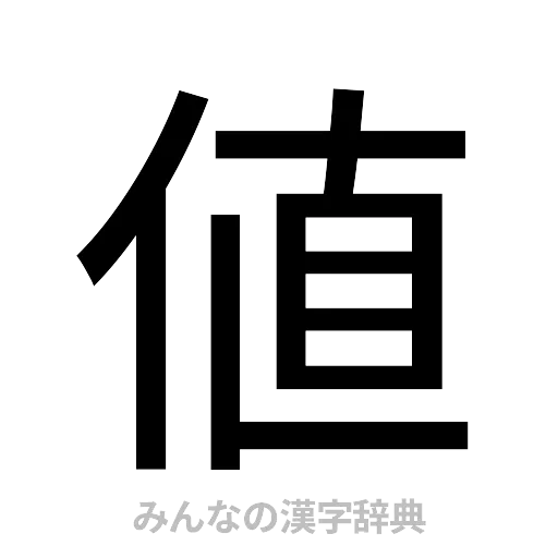 値（ゴシック体）