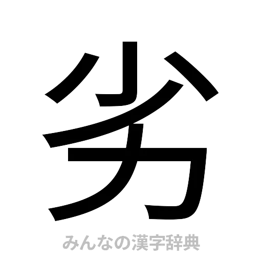 劣（ゴシック体）