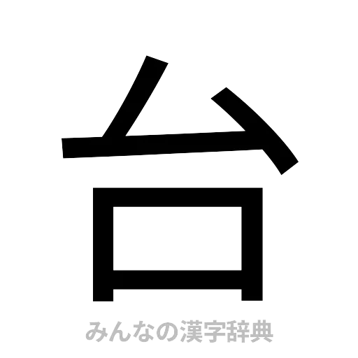 台（ゴシック体）