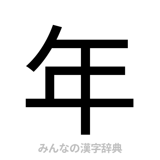 年（ゴシック体）