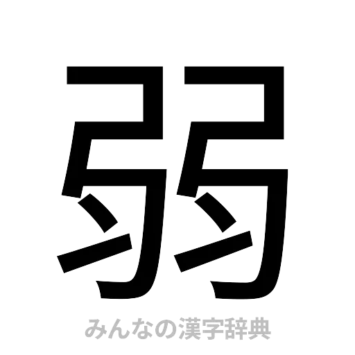 弱（ゴシック体）