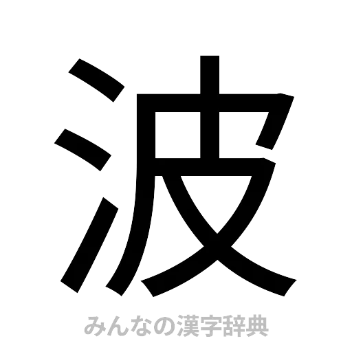 波（ゴシック体）