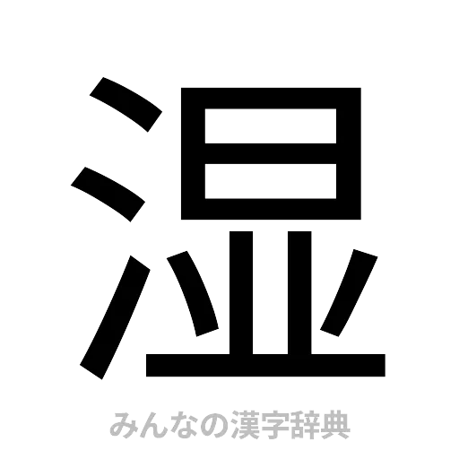 湿（ゴシック体）