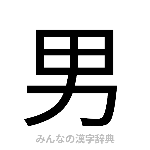 男（ゴシック体）