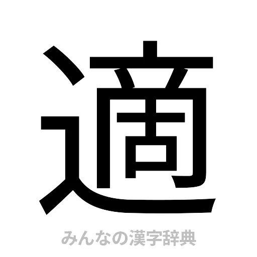 適（ゴシック体）