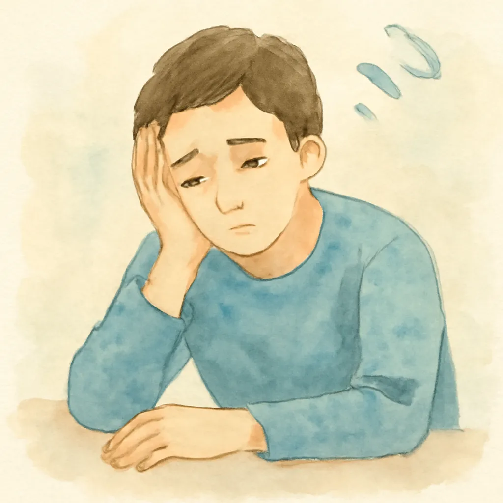 「倦」のイラスト