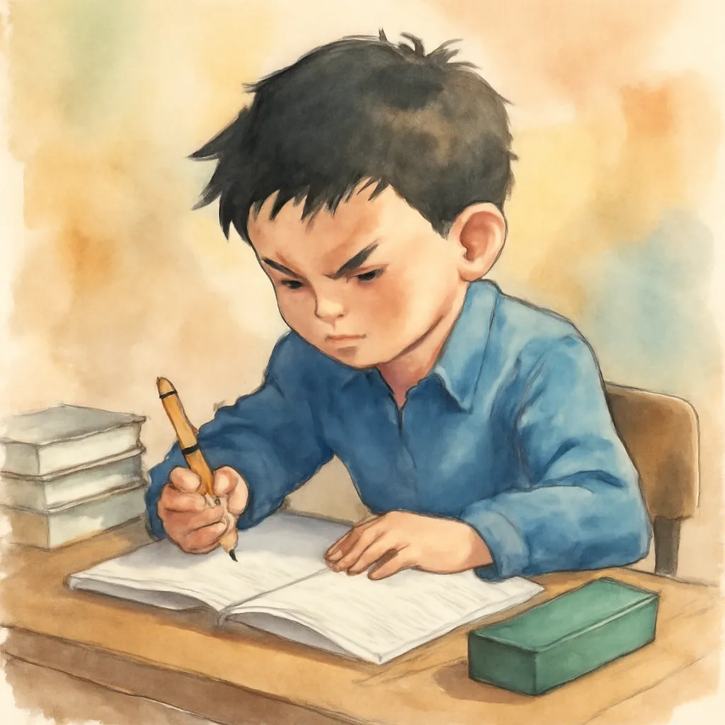 「勉」のイラスト