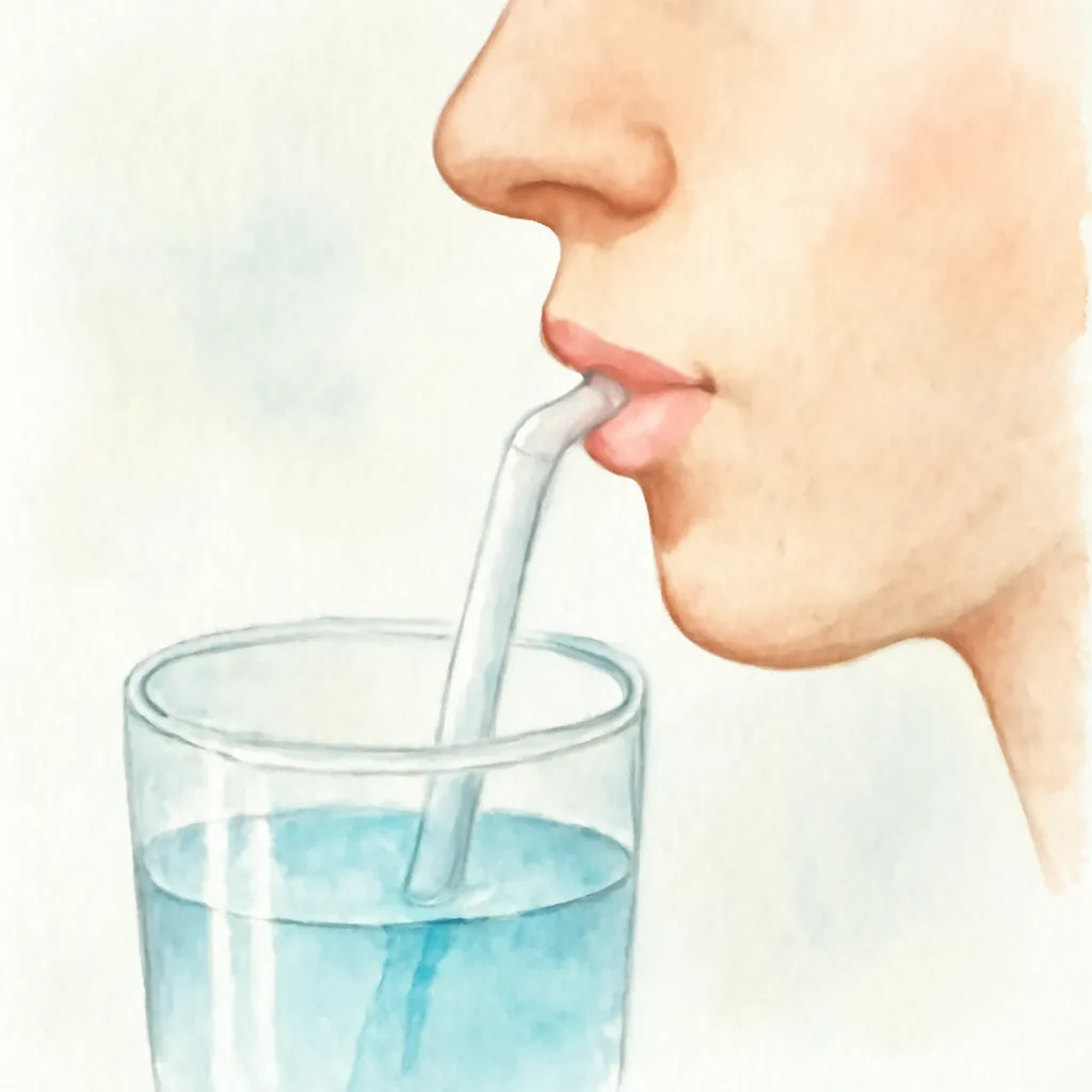 「吸」のイラスト