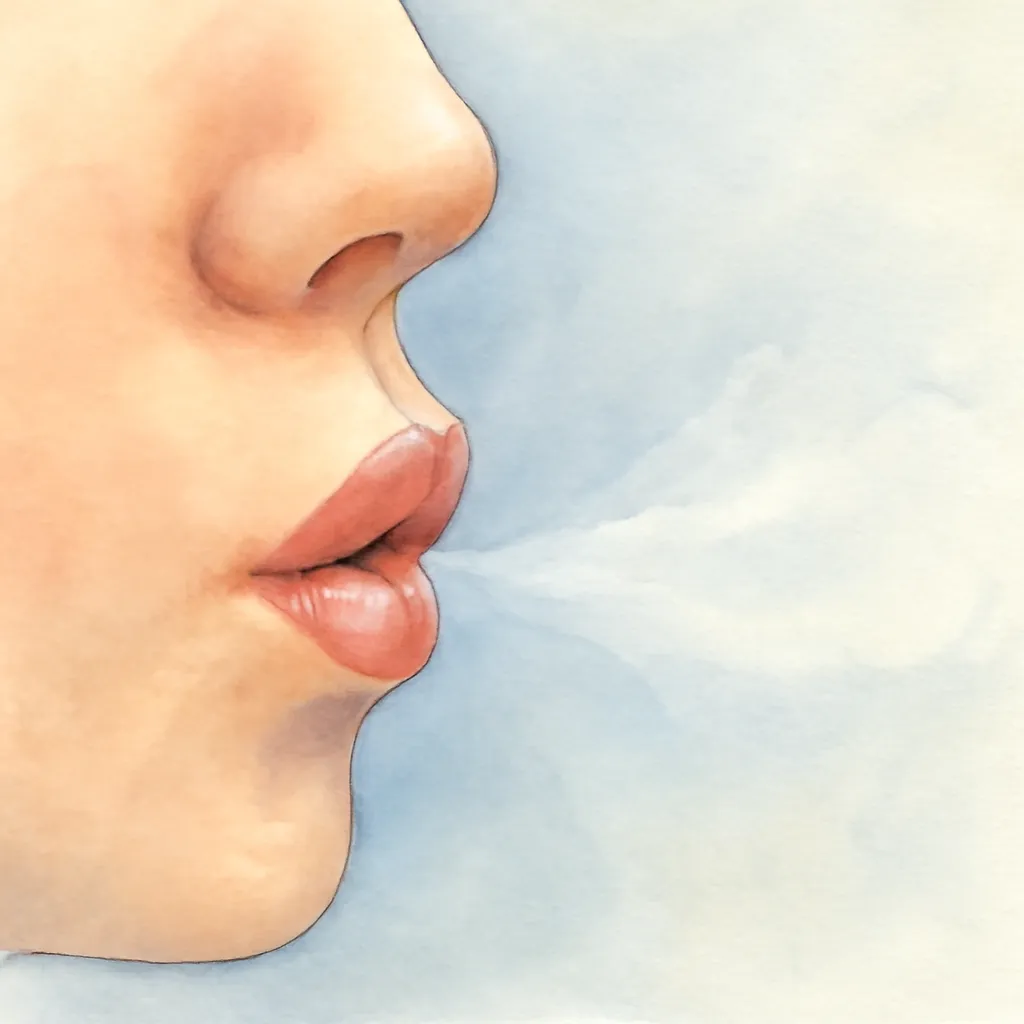 「吹」のイラスト