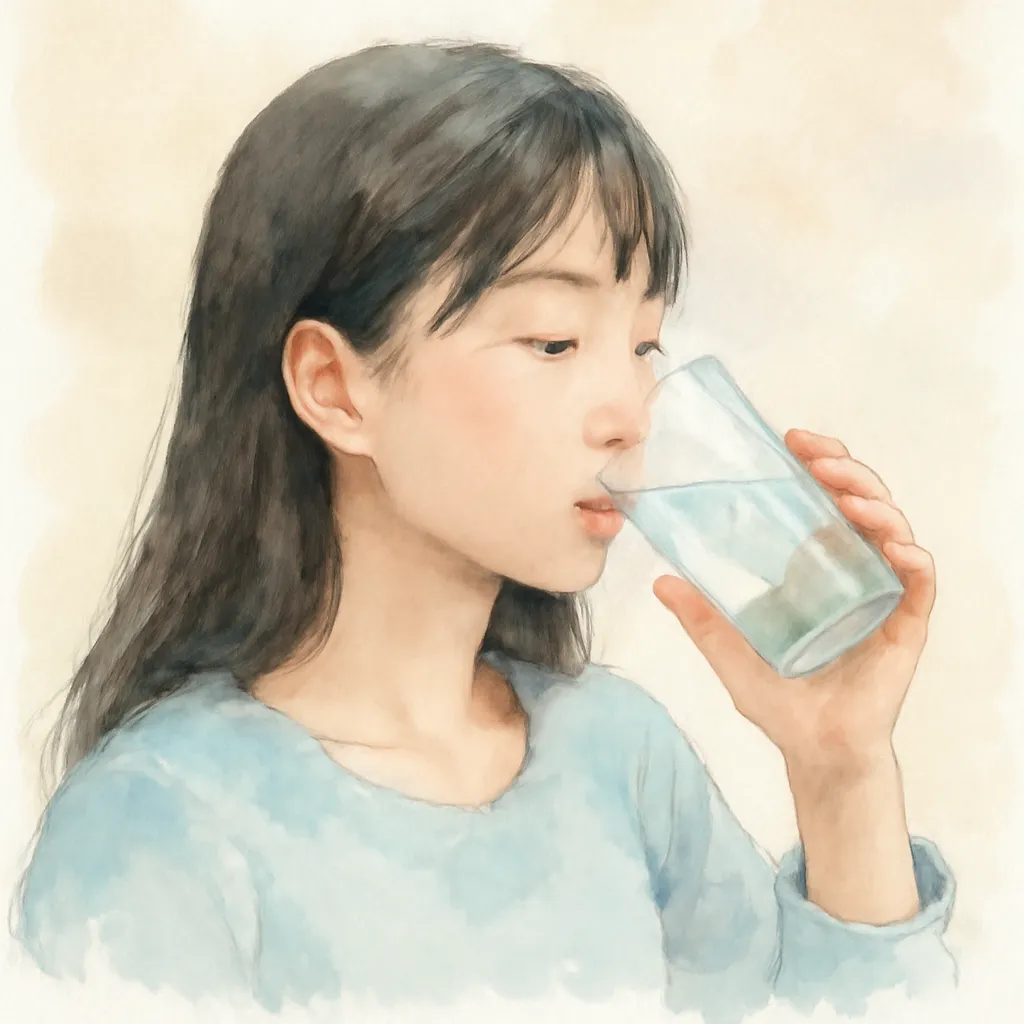 「喝」のイラスト