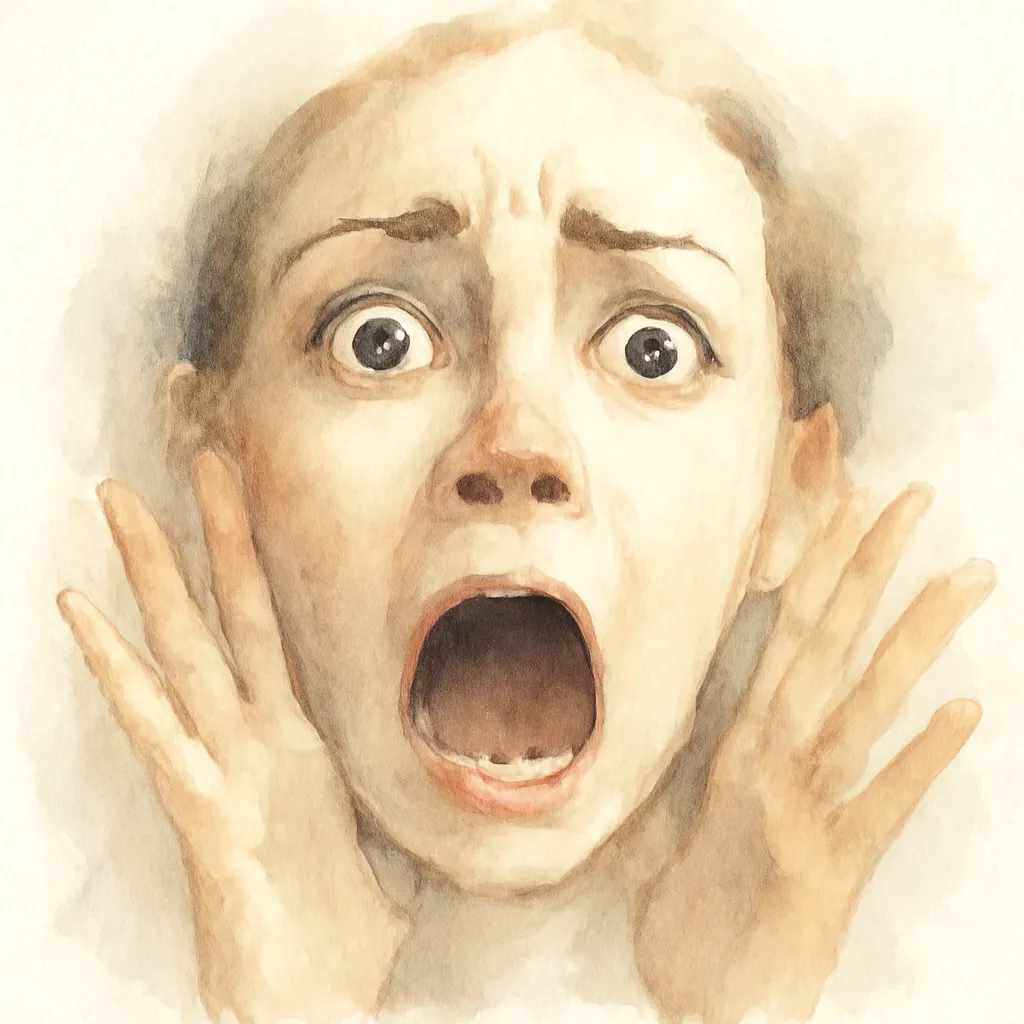 「嚇」のイラスト