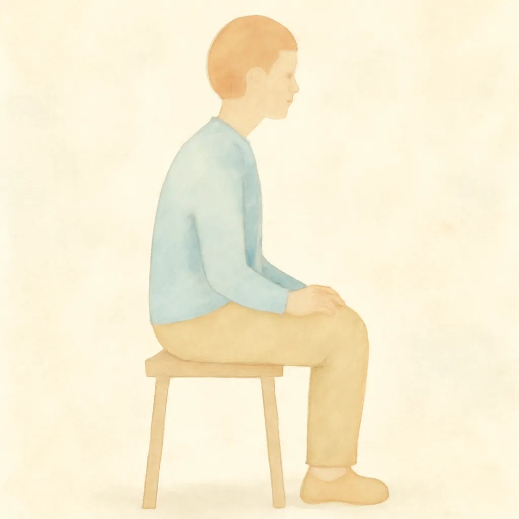 「坐」のイラスト
