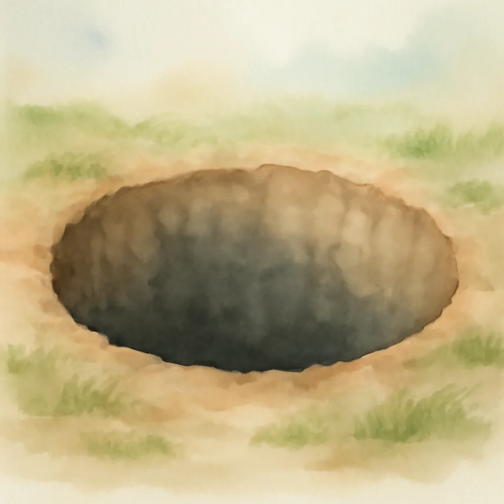 「坑」のイラスト