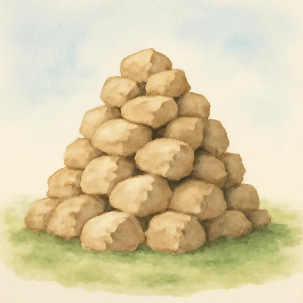 「堆」のイラスト