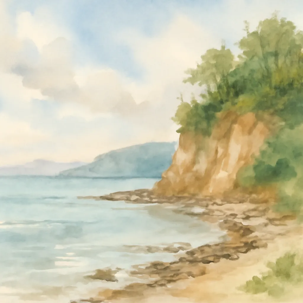 「岸」のイラスト