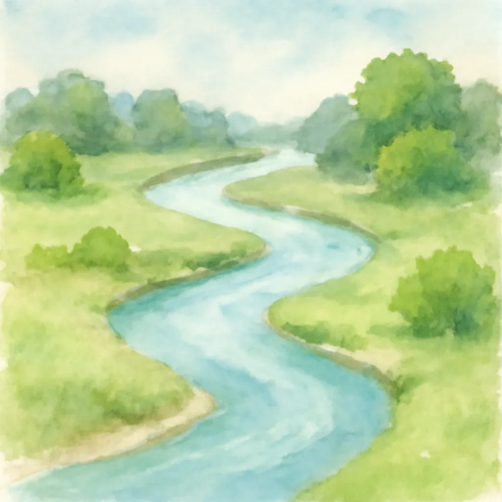 「川」のイラスト