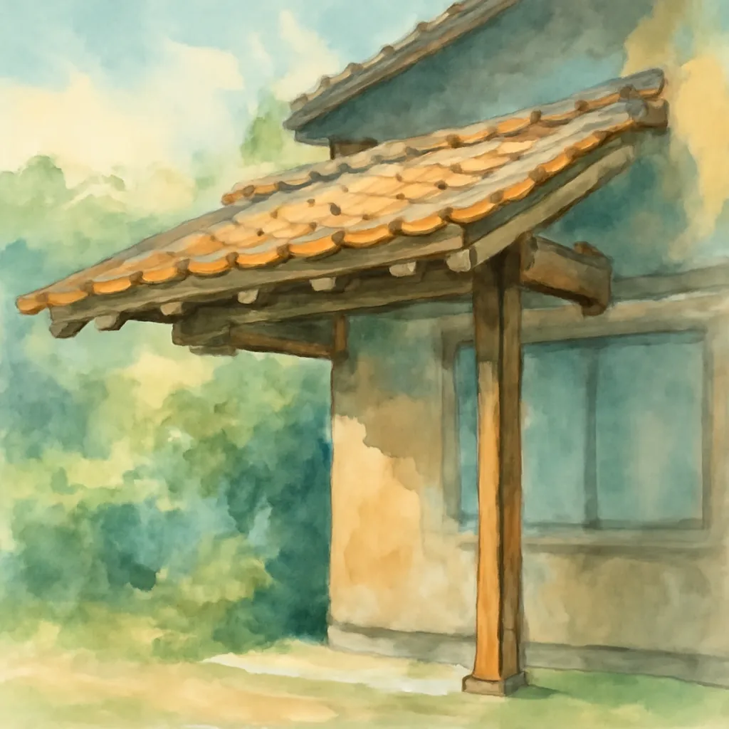「庇」のイラスト