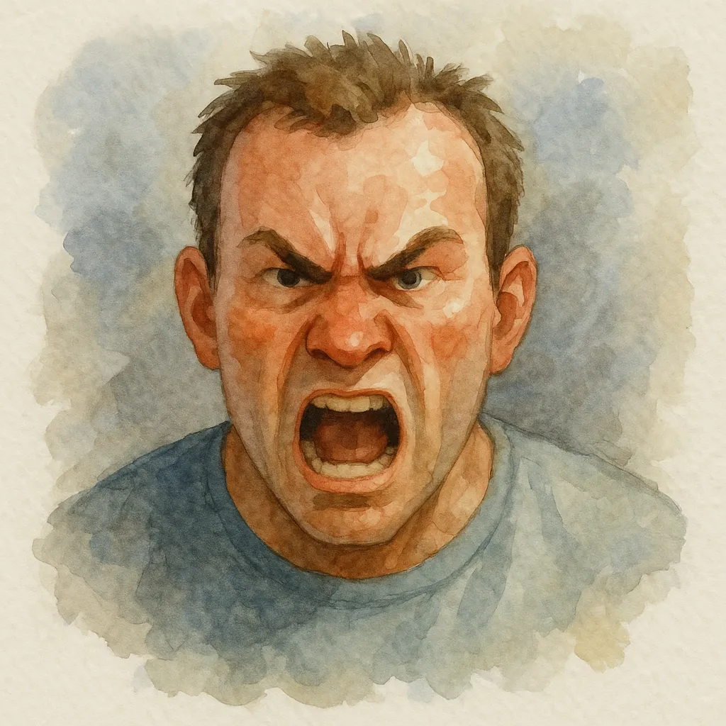 「怒」のイラスト