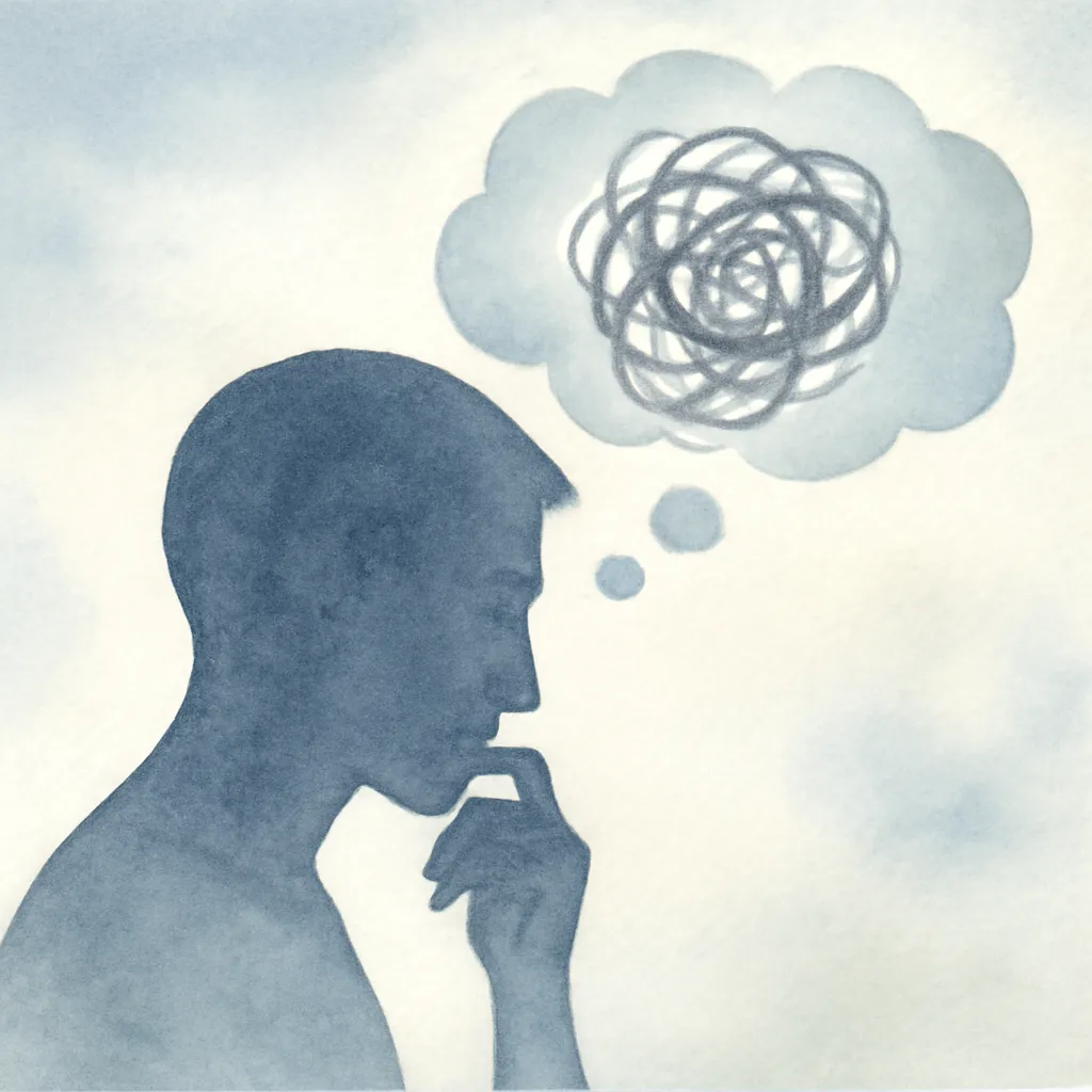 「慮」のイラスト