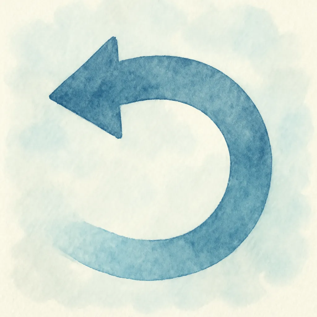 「戻」のイラスト