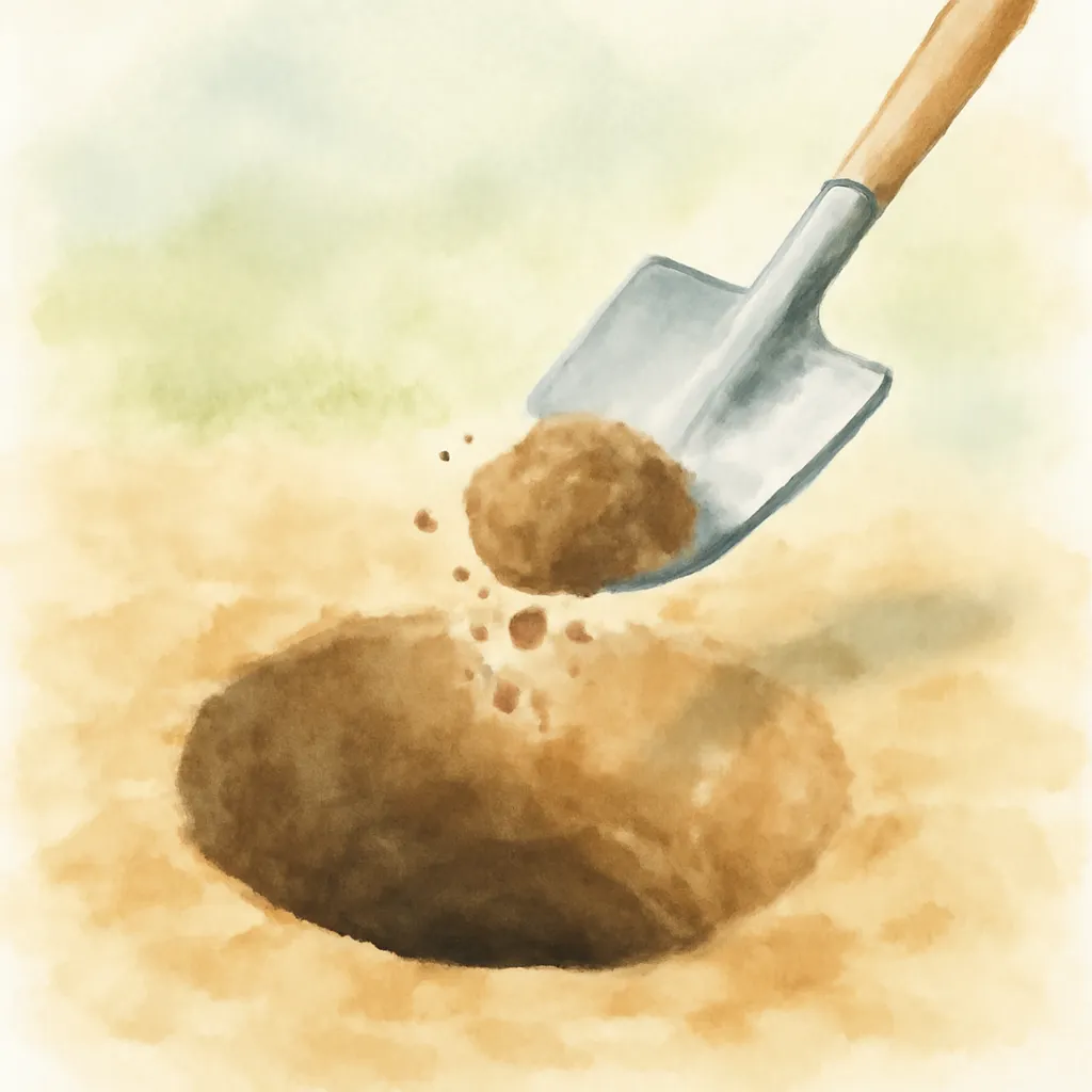 「掘」のイラスト