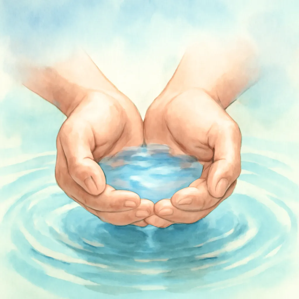 「掬」のイラスト