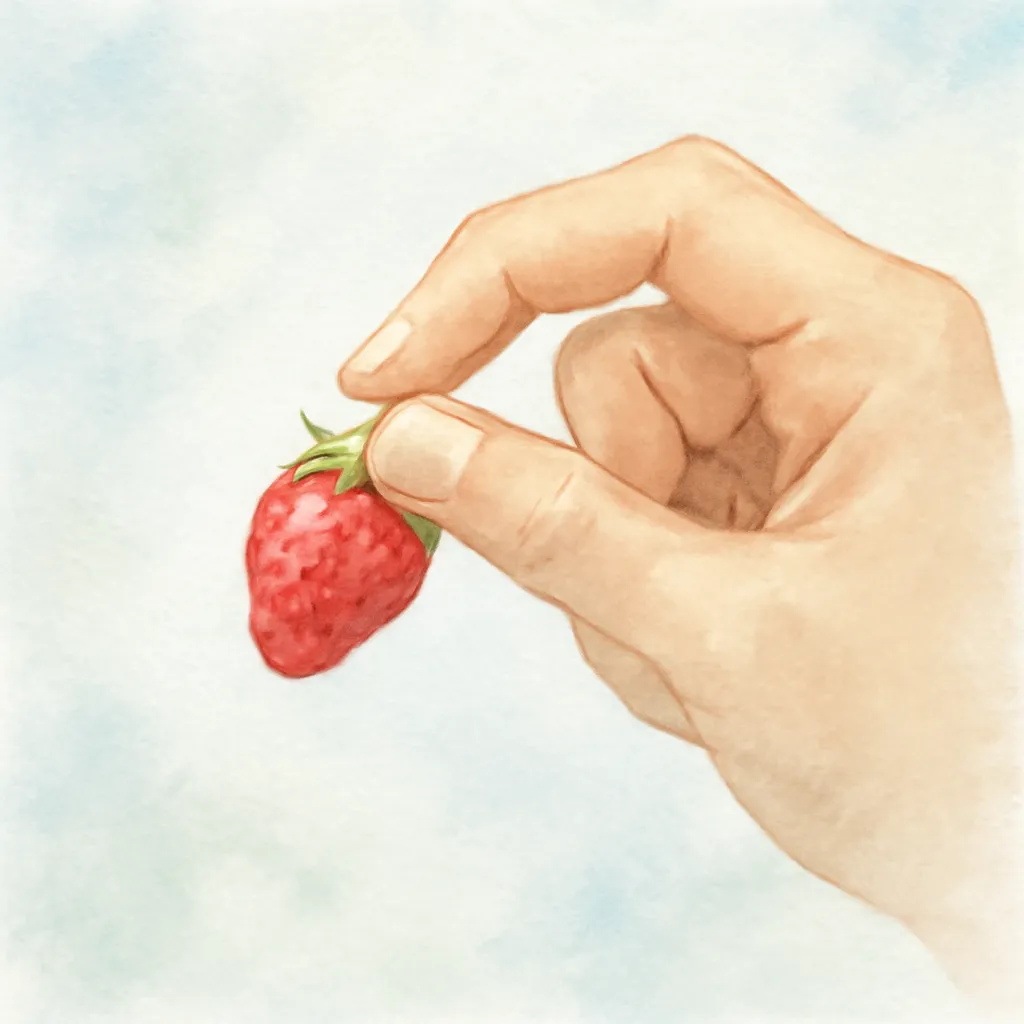 「摘」のイラスト