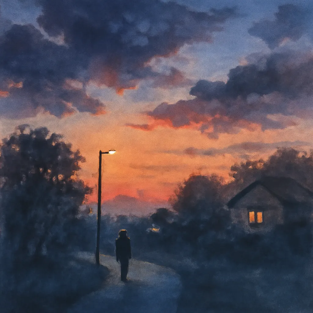 「晩」のイラスト