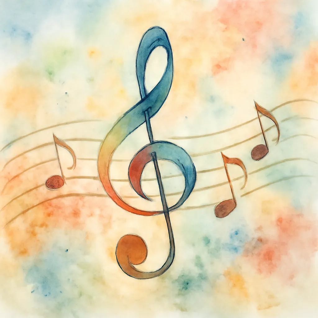 「曲」のイラスト