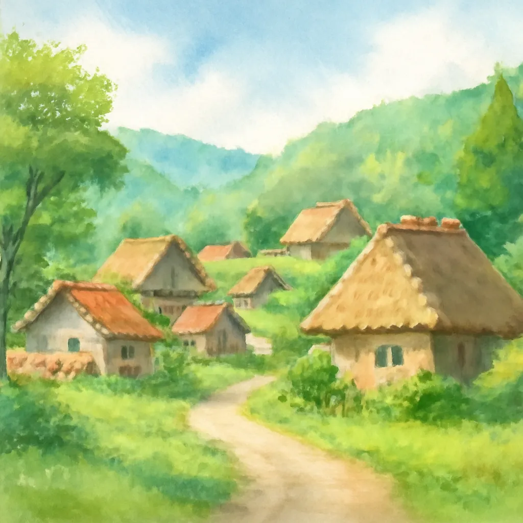 「村」のイラスト