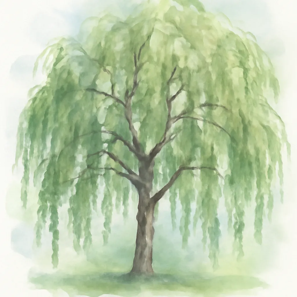 「柳」のイラスト