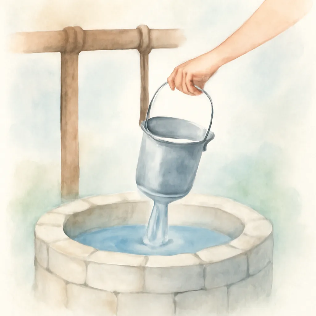 「汲」のイラスト