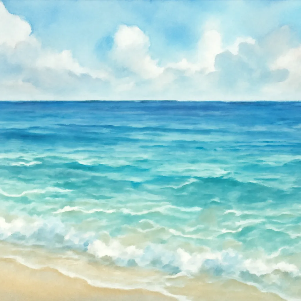 「沖」のイラスト