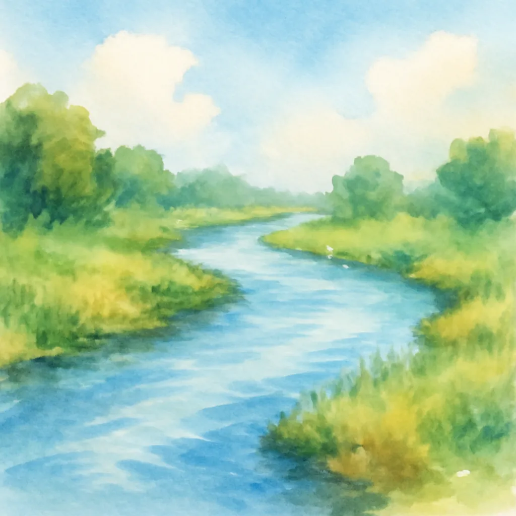 「河」のイラスト