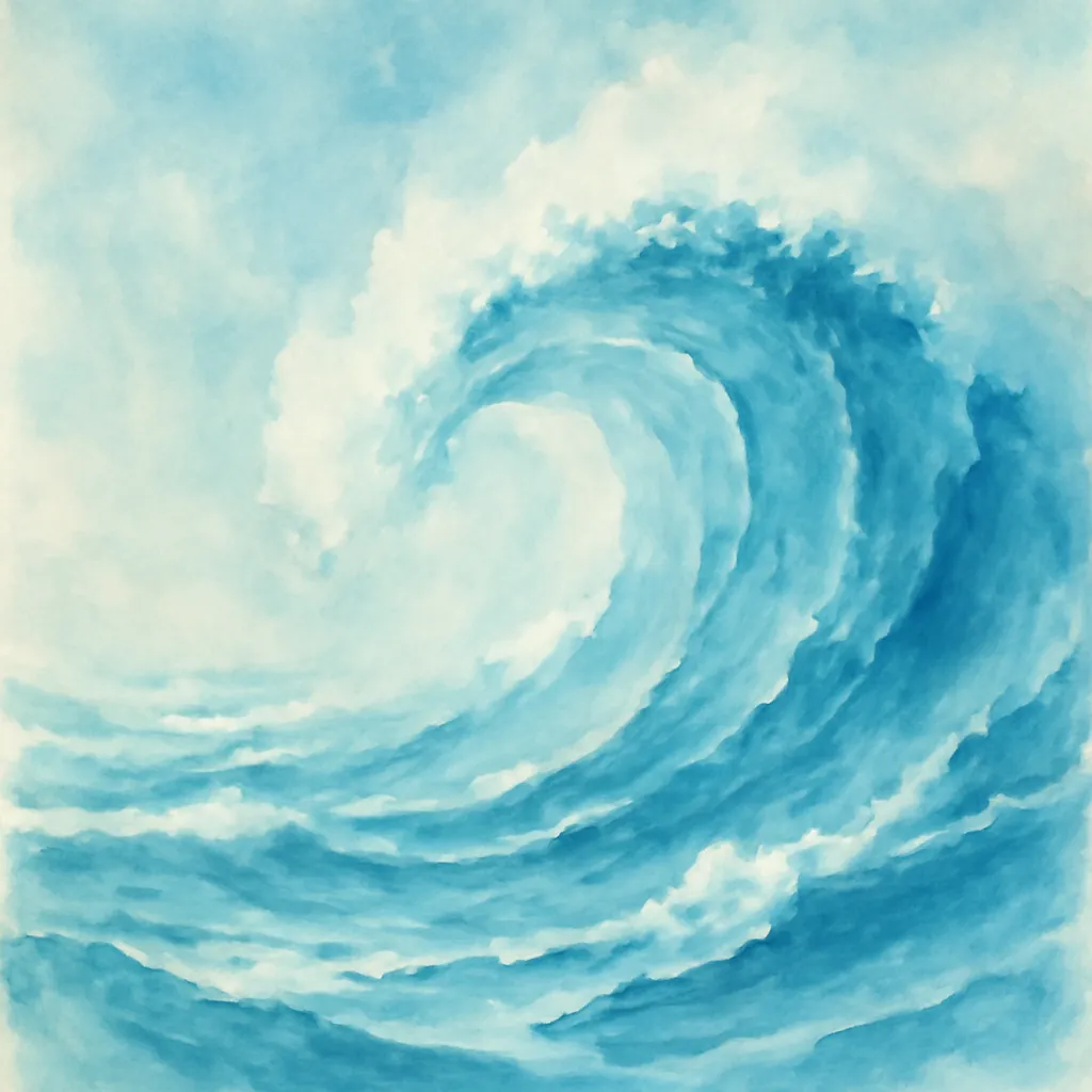 「波」のイラスト