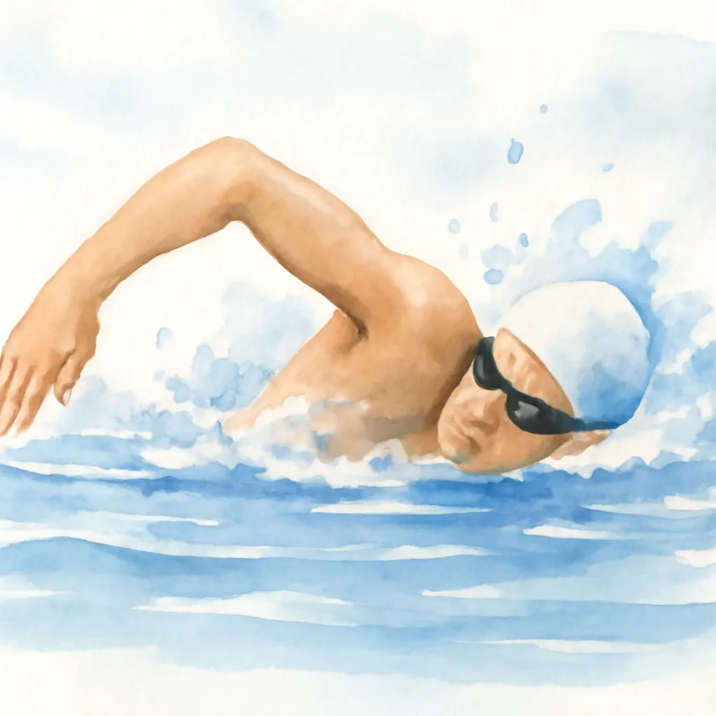 「泳」のイラスト