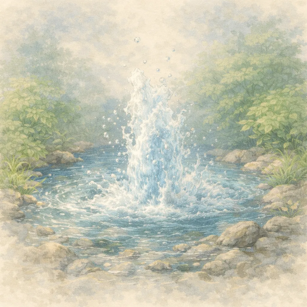 「涌」のイラスト