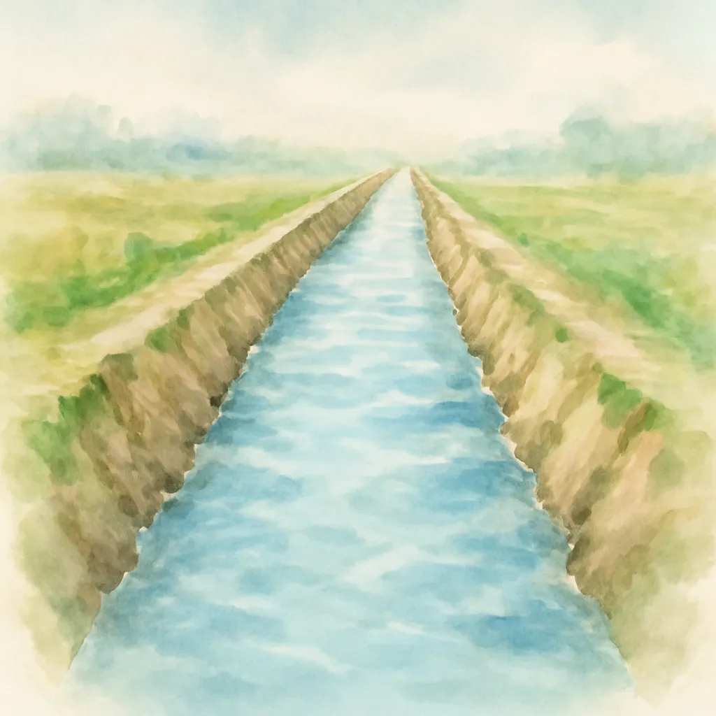 「渠」のイラスト