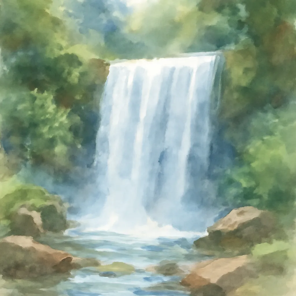 「滝」のイラスト