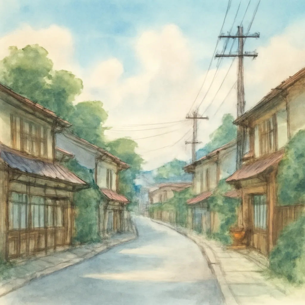 「町」のイラスト