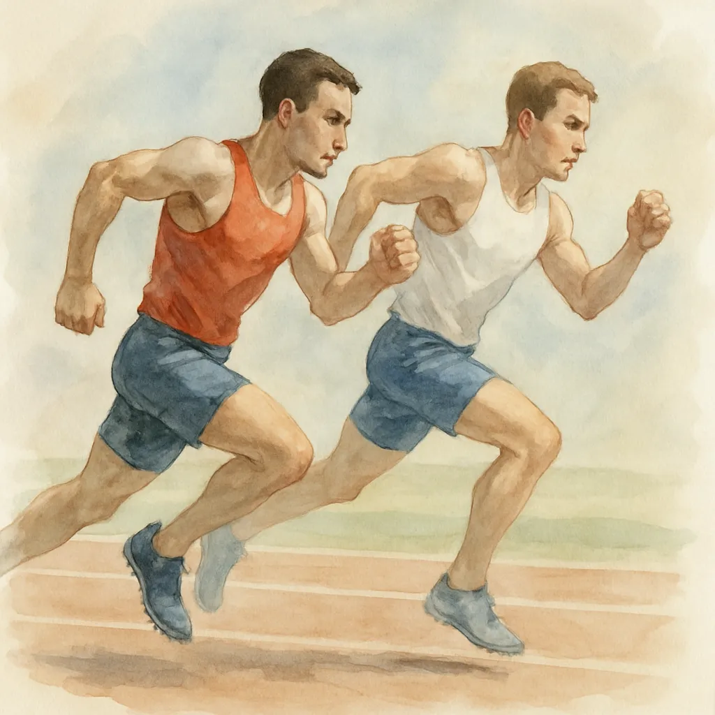 「競」のイラスト