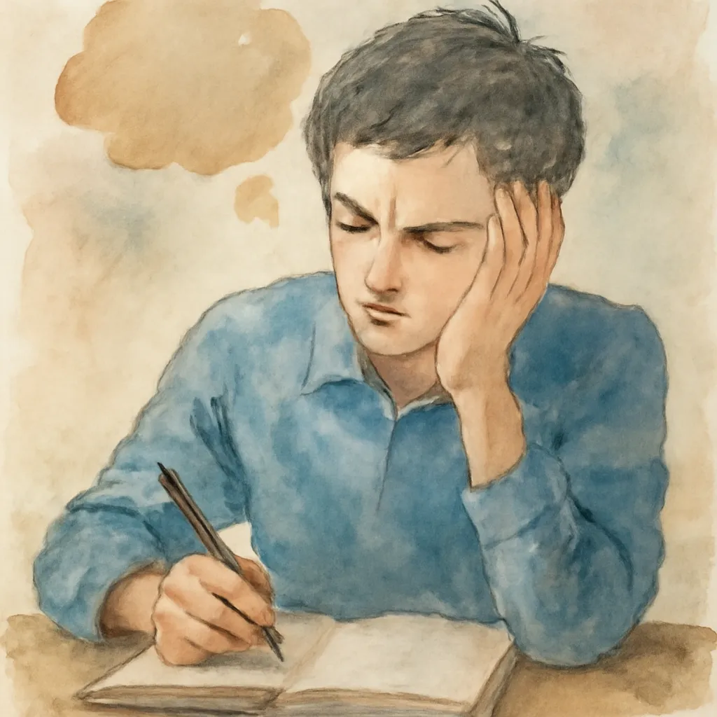 「考」のイラスト