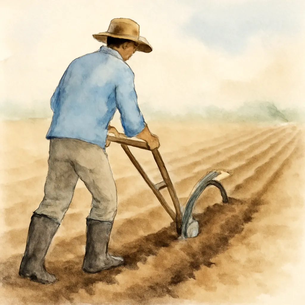 「耕」のイラスト