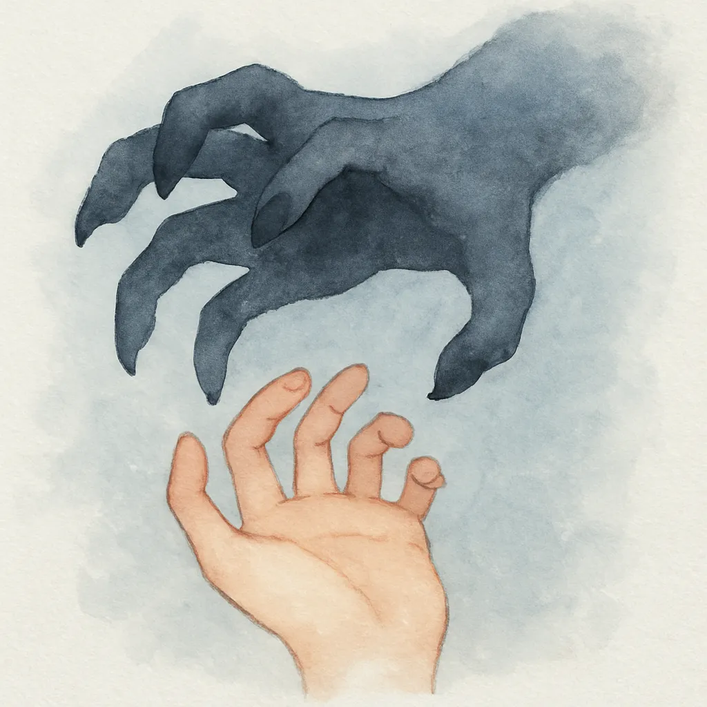 「脅」のイラスト