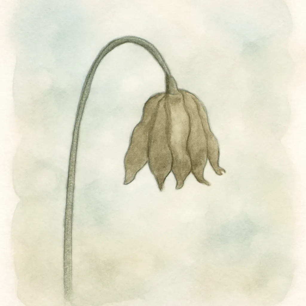 「萎」のイラスト