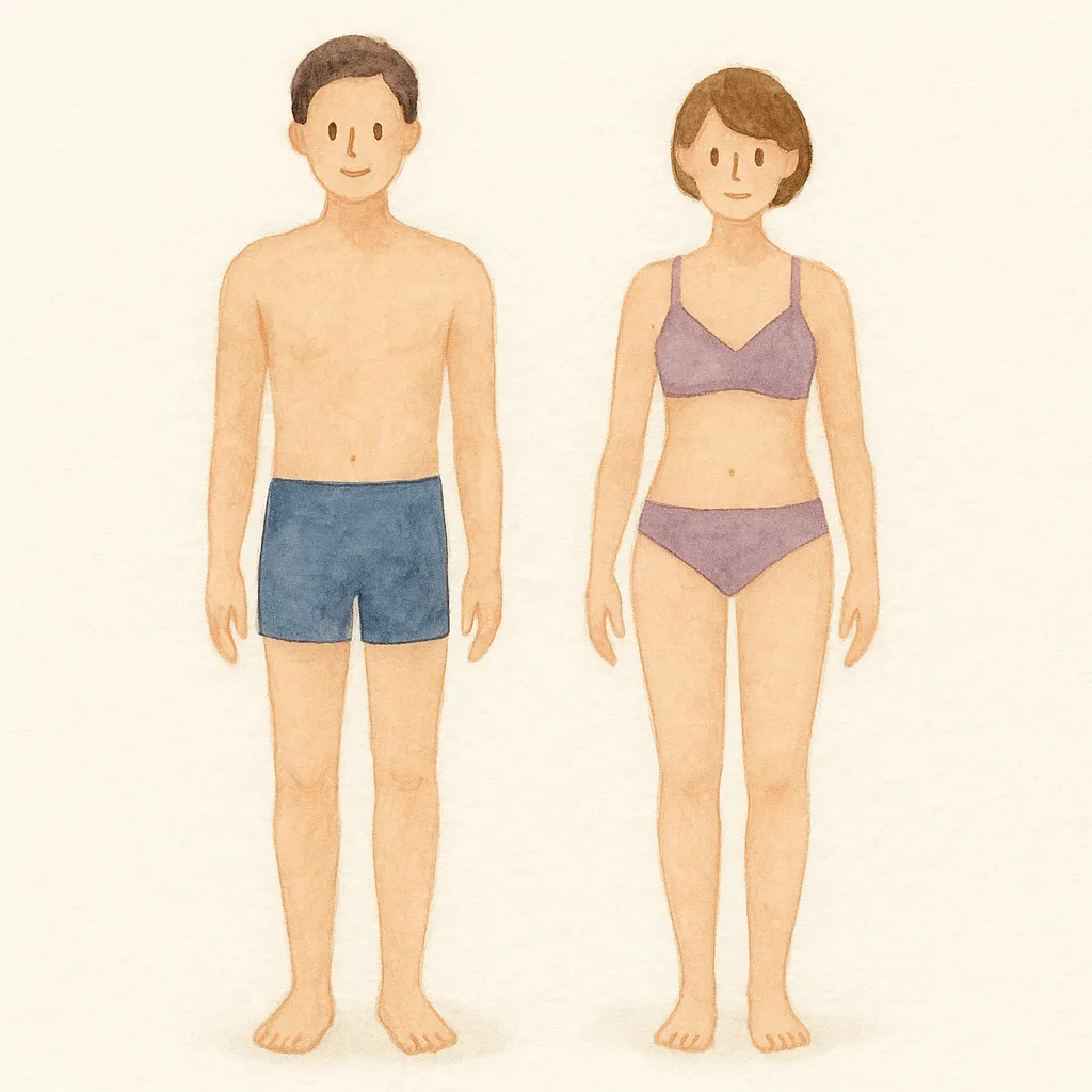 「裸」のイラスト