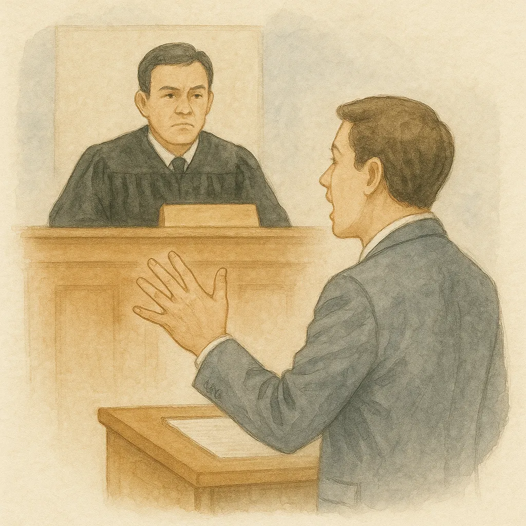 「訟」のイラスト