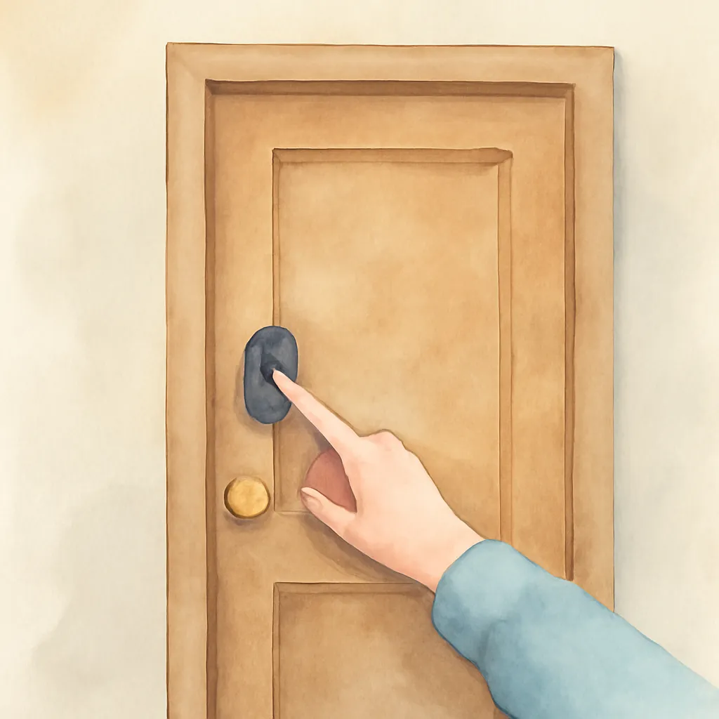 「訪」のイラスト