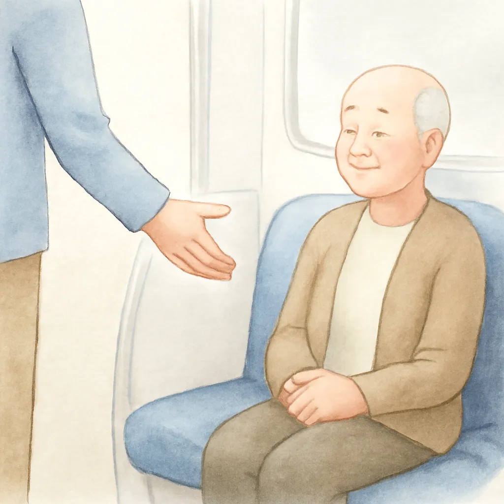 「譲」のイラスト