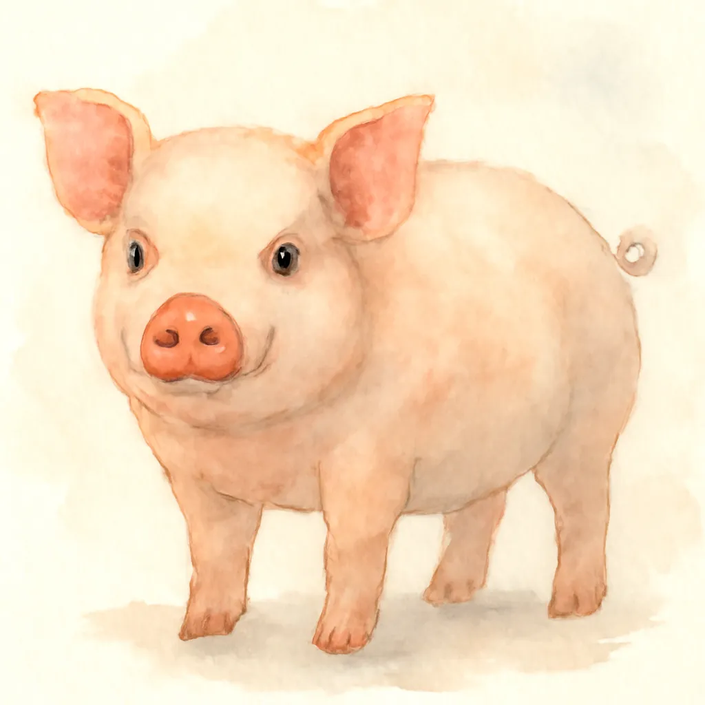 「豚」のイラスト